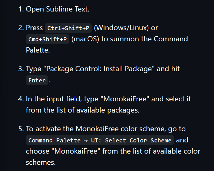 ustawienia Sublime Text