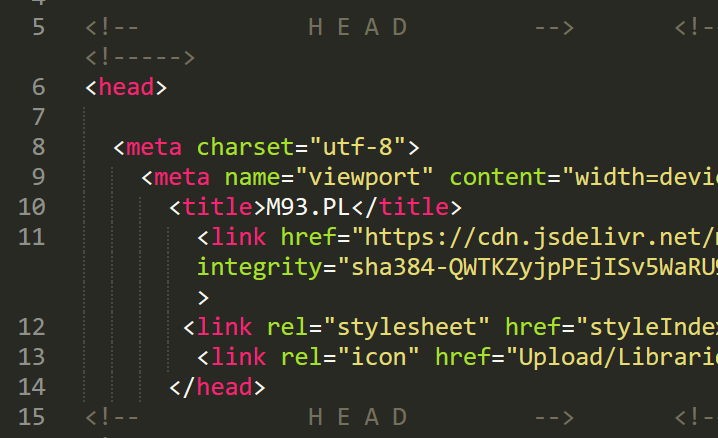 Przykładowy kod HTML