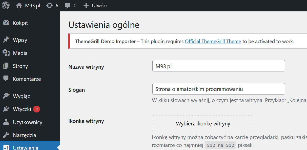 Przykład użycia wordpress